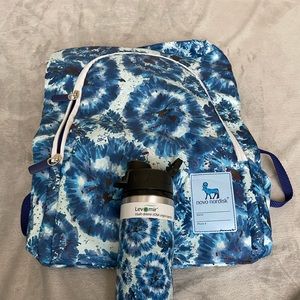 Pull string bag & water bottle set